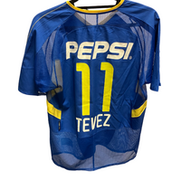 Boca Juniors 2003 - 2004 Home Football Shirt #10 Tevez M