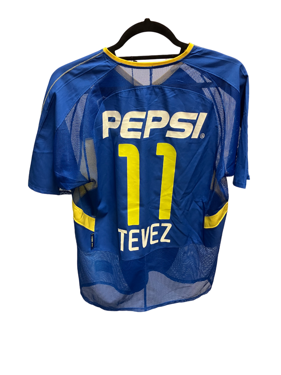 Boca Juniors 2003 - 2004 Home Football Shirt #10 Tevez M